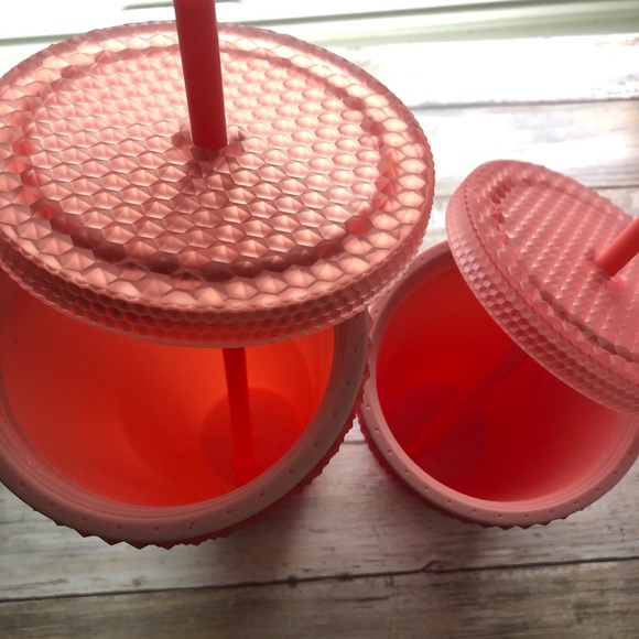 Starbucks 2022 Valentine’s Day Studded Jelly Pink Lemonade Set - Picture 4 of 6